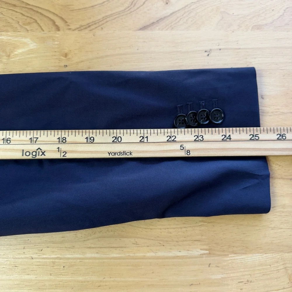 Banana Republic 42R Slim Marzotto Super 120s WOOL Blazer Sport Coat Navy Blue